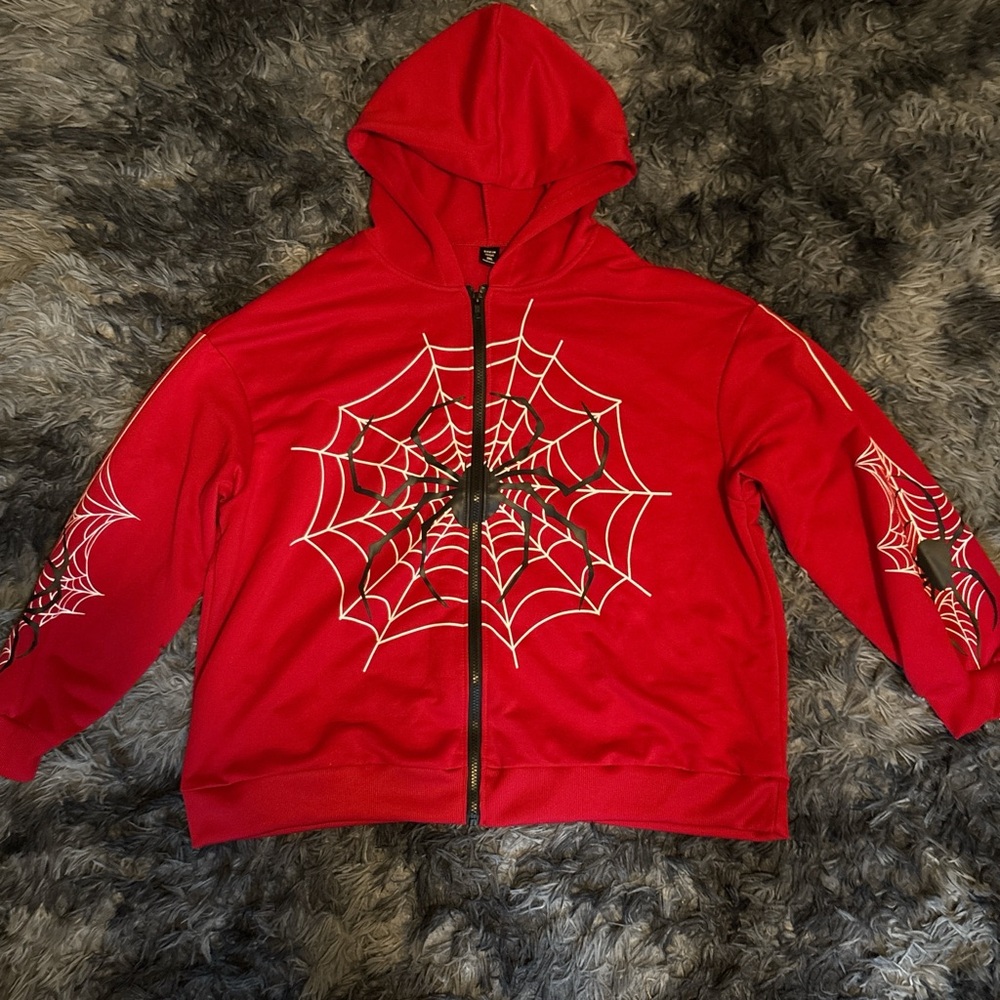 Red Spider Web Hoodie